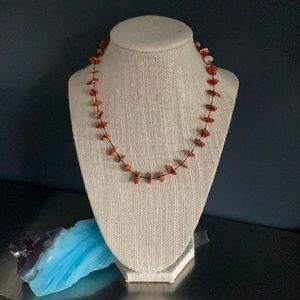 Hand knotted genuine coral necklace